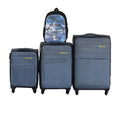Galaxia 4-Piece Soft-Sided Luggage Set with Graphic Backpack