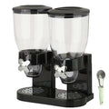Double Cereal Dispenser with Scoop-Black