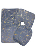 Azaz - Bathroom Mat 3pc set Marble Look - Royal blue