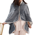 BLS-Fashionable Winter Poncho - Light Grey