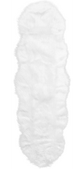 Shaggy Area Rug Soft Fluffy Rug 60cm x 180cm - White