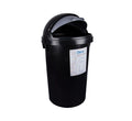 Dustbin - Flip-Top Dustbin - Plastic - Black - 25L - 2 Pack