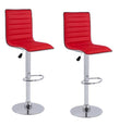 Bar Stools / Kitchen Counter Breakfast Chairs - Pack of Two – Red Colour