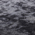 Light Fluffy Shaggy Rug/Carpet - Black &Grey
