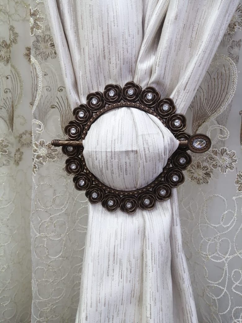 Curtain Holder Set (2 Pairs) - Brown