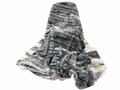 2plyPure Mink Blanket Light Dark Grey Line Pattern