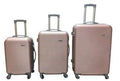 3 Piece Hard Outer Shell Luggage Set - Rose Gold