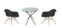 Modern 3 Piece Table and Chair Set