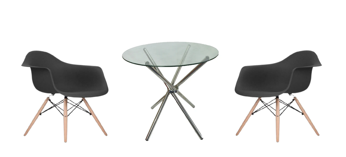 Modern 3 Piece Table and Chair Set