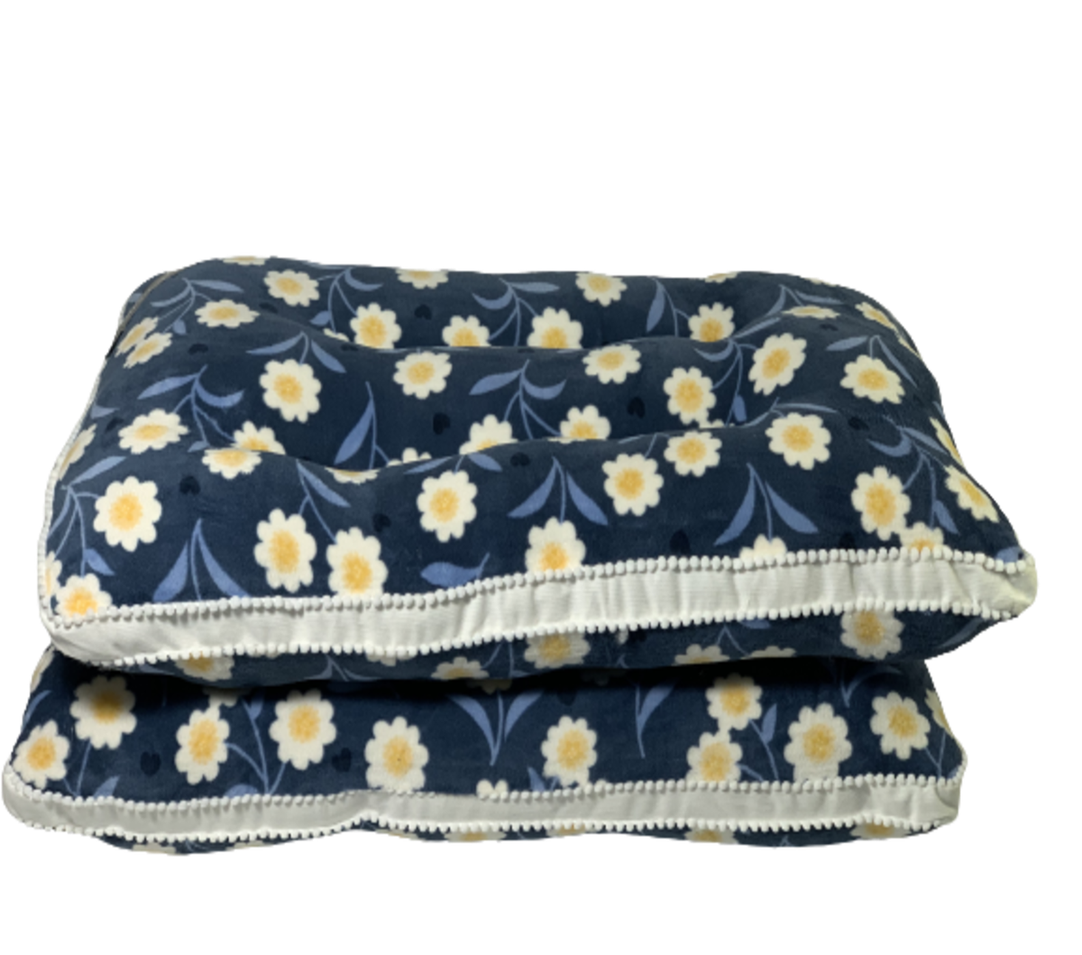 2 Piece Microfiber Super Soft Pillows Blue Flower