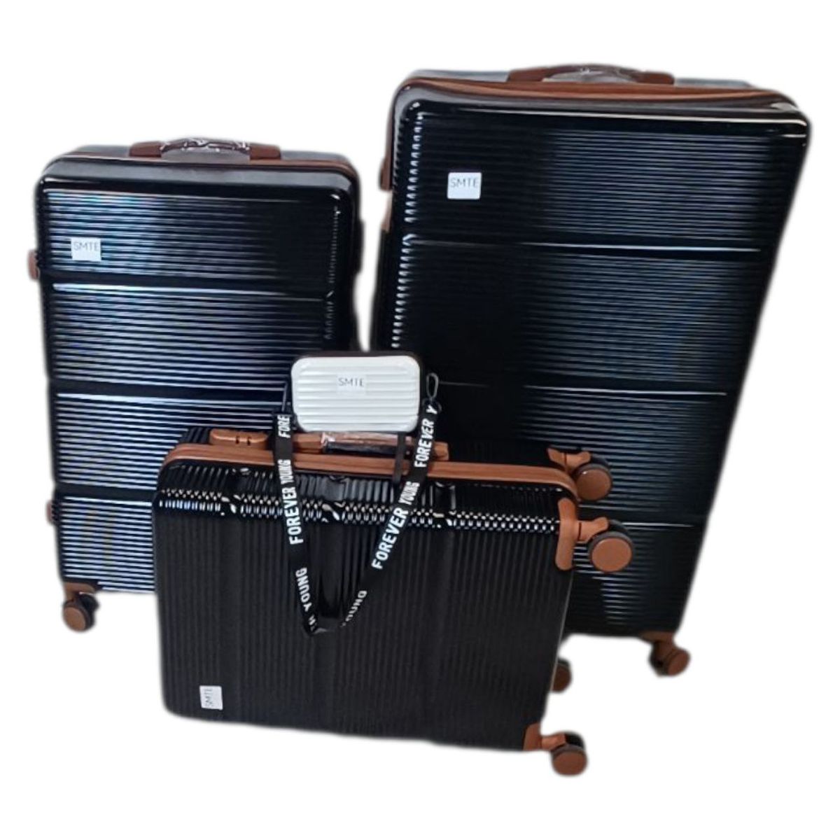 SMTE G4 Black 4 Piece Premium ABS Hardshell Luggage Set