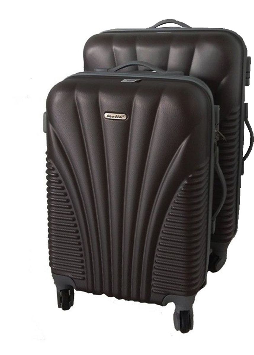 2 Piece Blue Star Luggage Set - Black