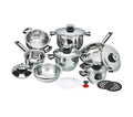 16 Piece Heavy Duty Induction Base Stainless Steel Cookware Set with Lids