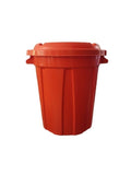 Refuse Bin / Round Dust Bin - 95L - Orange