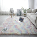 New Large Premium Heavy Duty Fluffy Carpet/Rug & Complementary SMTE Tieback - Rainbow