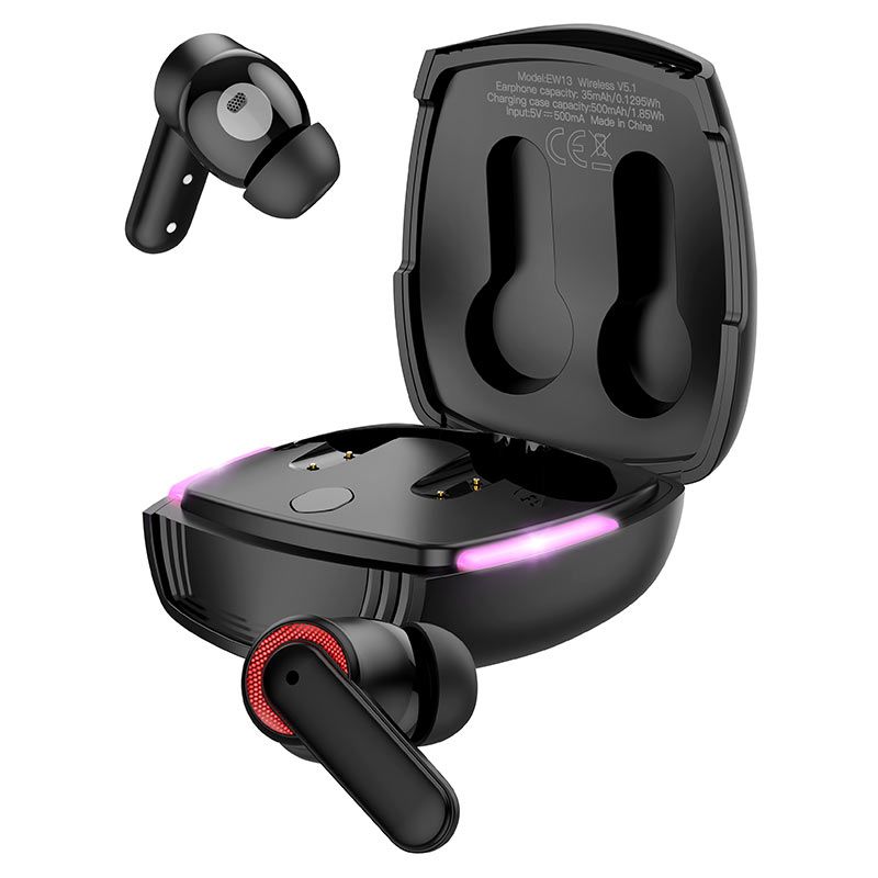 Hoco Wireless Earphones “EW13 Magic flow” ENC TWS With Charging Case - Black