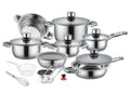21 Pieces Stainless Steel 11-Layered Heavy Bottom Induction Cookware Set