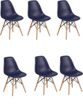 UJ Wood Leg Chairs- Pack of 6- Black