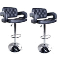 Bar Stools / Kitchen Breakfast Chairs - Set of Two - Black Colour
