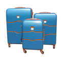 SMTE 3-Piece Luggage Set Hard Shell Suitcases with Spinner Wheels - BLUE