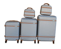 5 Suitcases Travel Trolley Luggage Set - Silver