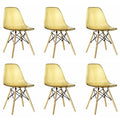 6 Pcs Of Multifunctional Modern Design Transparent Eames Chairs Set - Gold