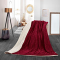 Reversible Throw Blanket Stripped - Red