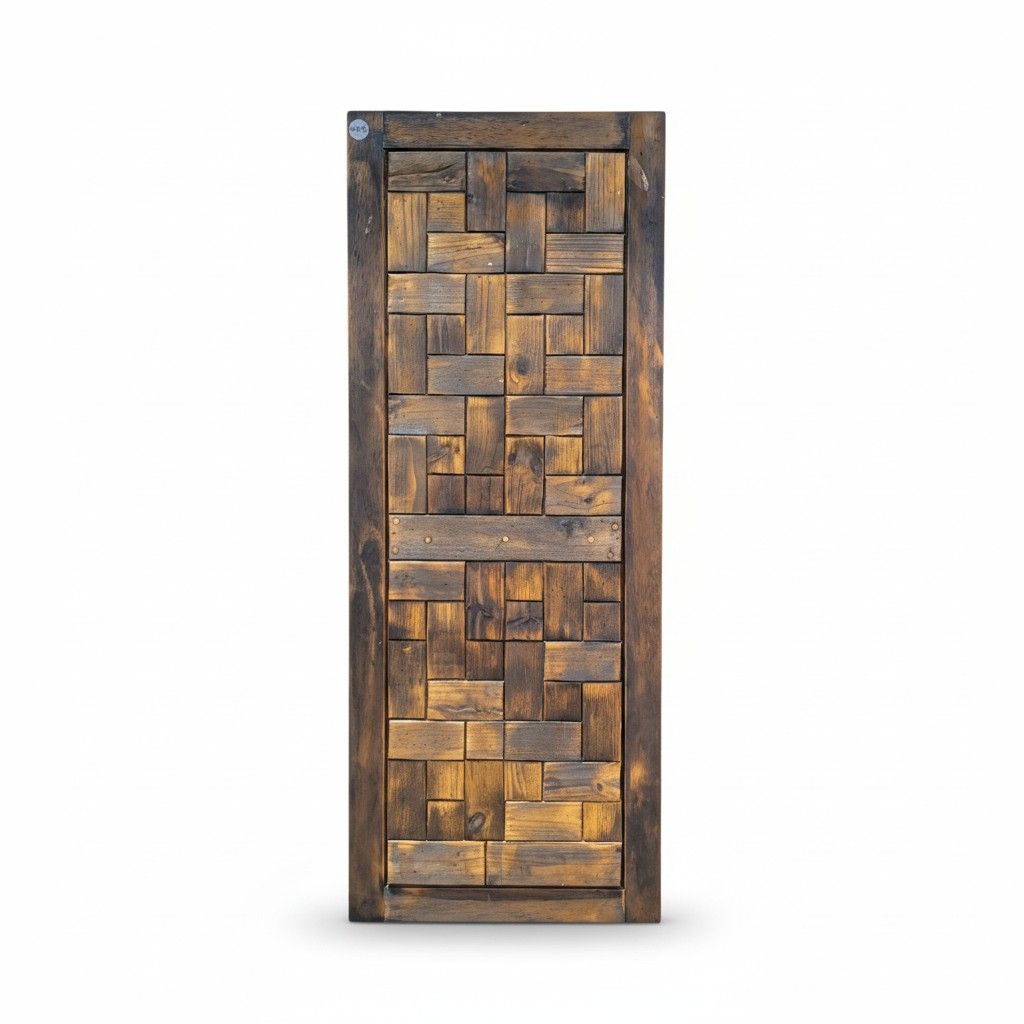SMTE Rustic Range Reclaimed Wood Basketweave Door RWGO1