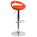 Barstools - Glossy Cut Out with Gas-Lift - Set of 2 - Orange