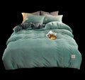 Striped Duvet Cover Set - Green