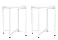 2 x Metal Coffee Tables - White