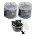 SMTE 24-Piece 41mm Heavy Duty Metal Binder Clips - 3 Pack
