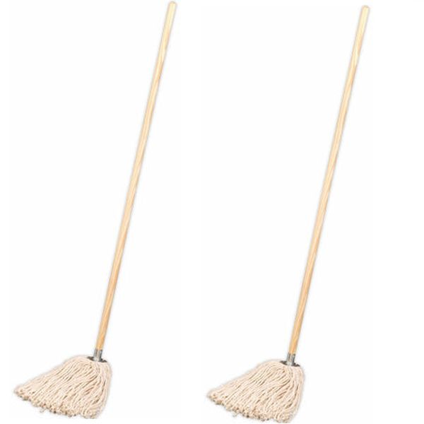 Wet Mop with Wooden Handle - 500g (Pack of 2)