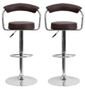 Bar stools / Kitchen Breakfast Chairs - Set of 2 - Brown Colour