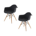Amalfi Living & Dining Room Chair (Set of 2 Chairs) - Black