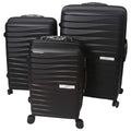 SMTE Unbreakable PP Hardshell Luggage Set - Black - 3-Piece