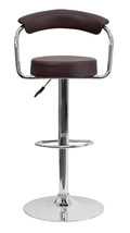 Adjustable Chrome Base Bar Stool