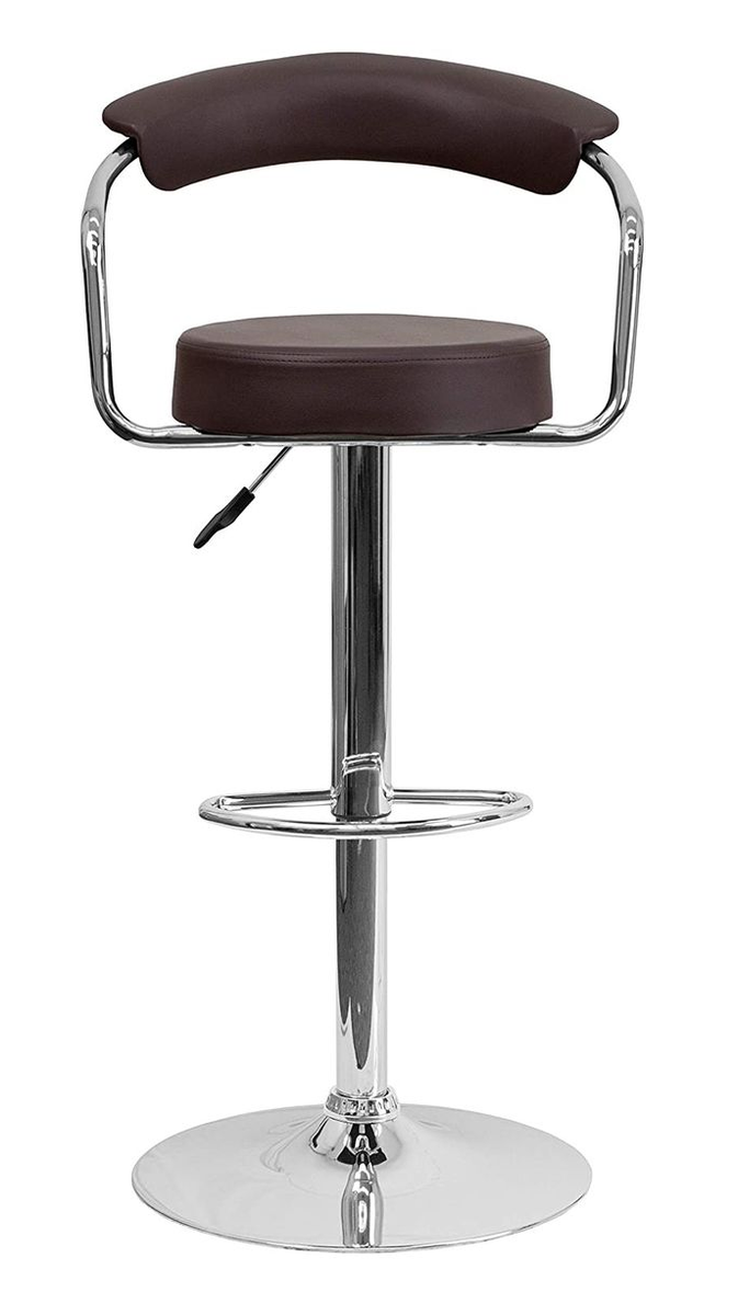 Adjustable Chrome Base Bar Stool