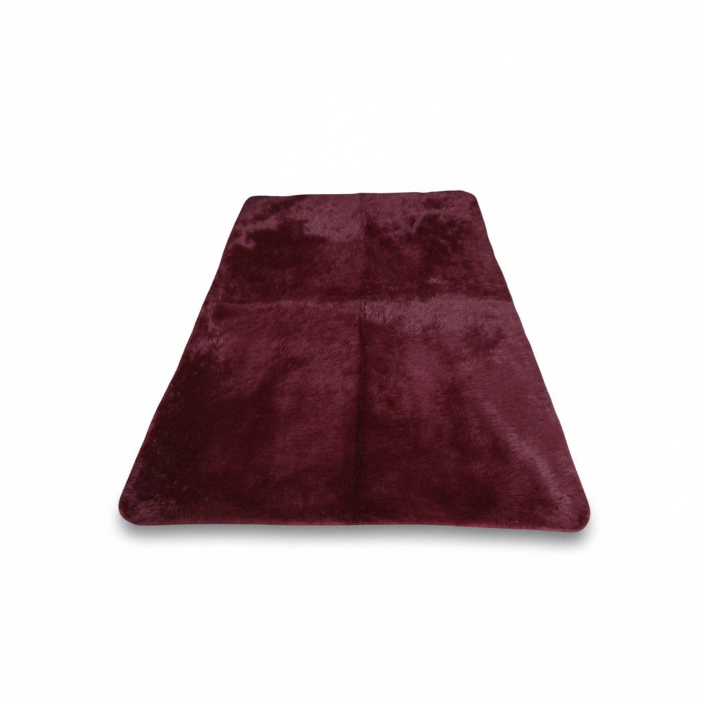 SMTE Fluffy Shaggy Rug - Ultra-Soft Foldable Area Carpet - Red