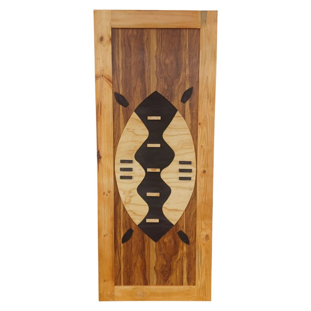 Patterned pine door — assorted design example 7; 1 door supplied, design selected at random