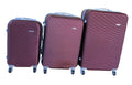 3 Piece Hard Outer Shell Luggage Set - 31inch - Dark Red