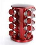 GB 16 Jars Rotating Spice Rack - Red