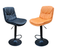 Soft Padded Perla Black Based Bar Stools - Black