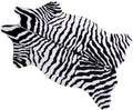 Faux Zebra Print Rug
