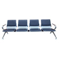 SMTE Heavy-Duty 4 Seater Metal Waiting Room Bench with Padded Seats S-BL-04