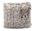 Colorful Faux Fur Cushion - Brown