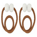 Pack Of 2 Magnetic Pearl Curtain Ties-Brown