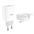 Hoco C80A Rapido 18W Plug set C-Type-C-Type - White