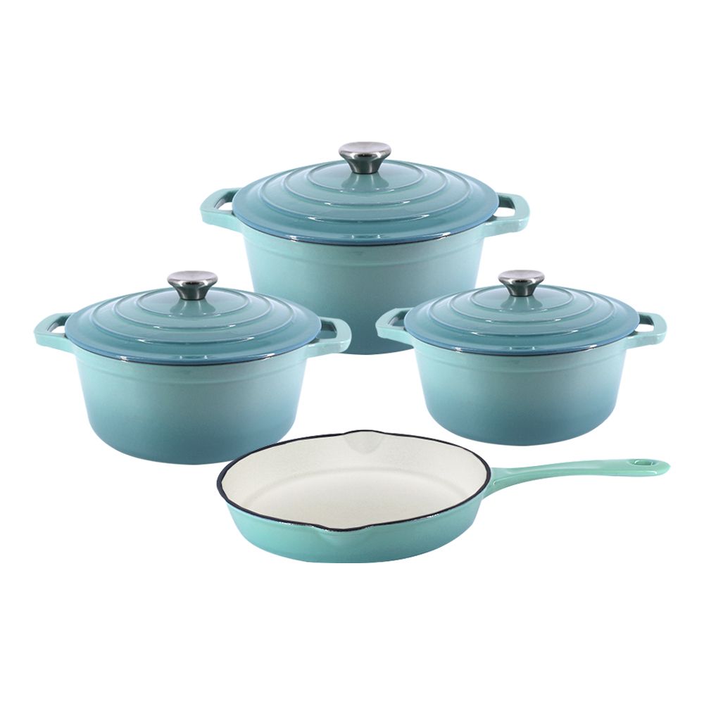 Cast Iron Cookware 7 Piece- Sky Blue