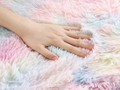 Rainbow Washable Comfy Fluffy Carpet